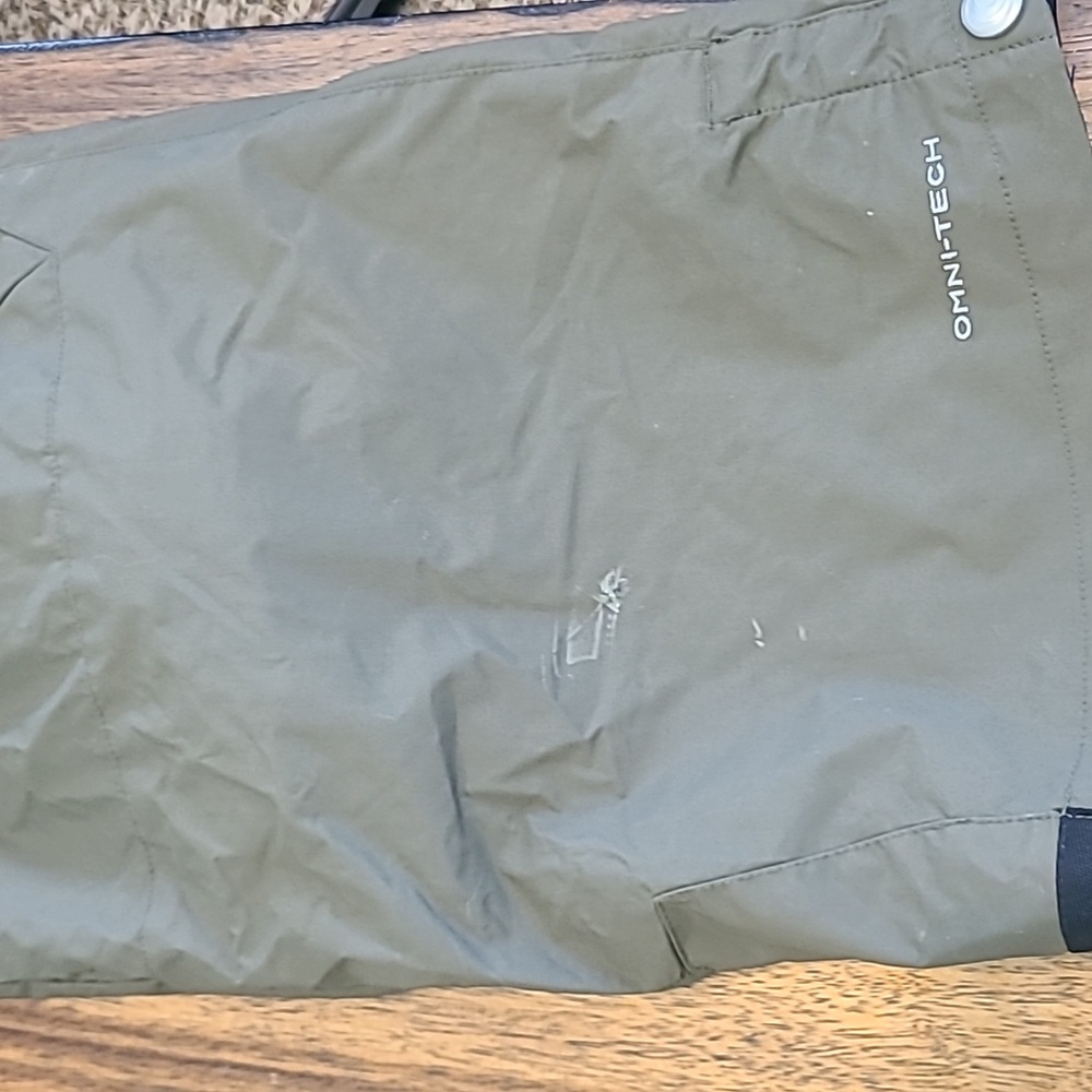 Columbia Omni Tech Convet Snow Pants Mens M Green  Pockets - Picture 5 of 7